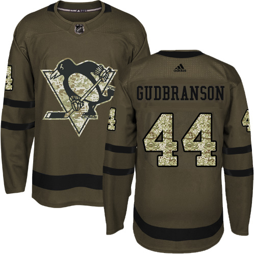 Adidas Penguins #44 Erik Gudbranson Green Salute To Service Stitched NHL Jersey