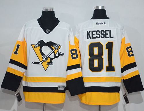Penguins #81 Phil Kessel White New Away Stitched NHL Jersey Penguins #81 Phil Kessel White New Away Stitched NHL Jersey