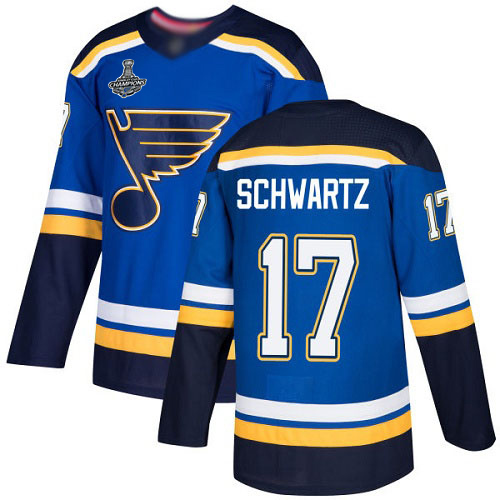 Adidas Blues #17 Jaden Schwartz Blue Home Authentic Stanley Cup Champions Stitched NHL Jersey Adidas Blues #17 Jaden Schwartz Blue Home Authentic Stanley Cup Champions Stitched NHL Jersey