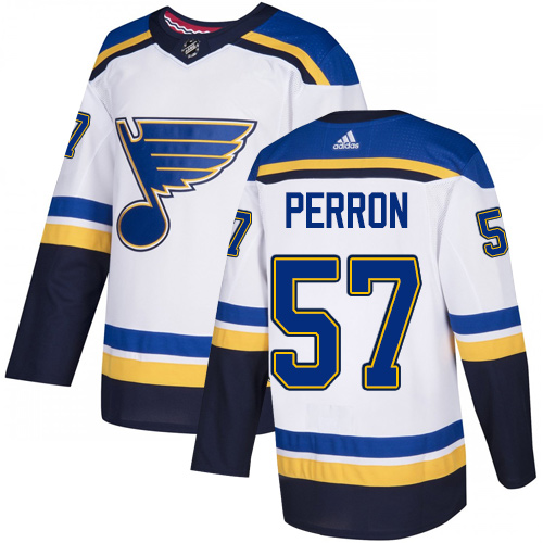 Adidas Blues #57 David Perron White Road Authentic Stitched NHL Jersey Adidas Blues #57 David Perron White Road Authentic Stitched NHL Jersey