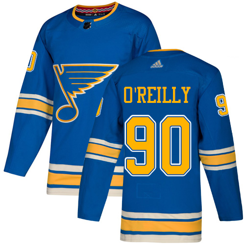Adidas Blues #90 Ryan O'Reilly Blue Alternate Authentic Stitched NHL Jersey