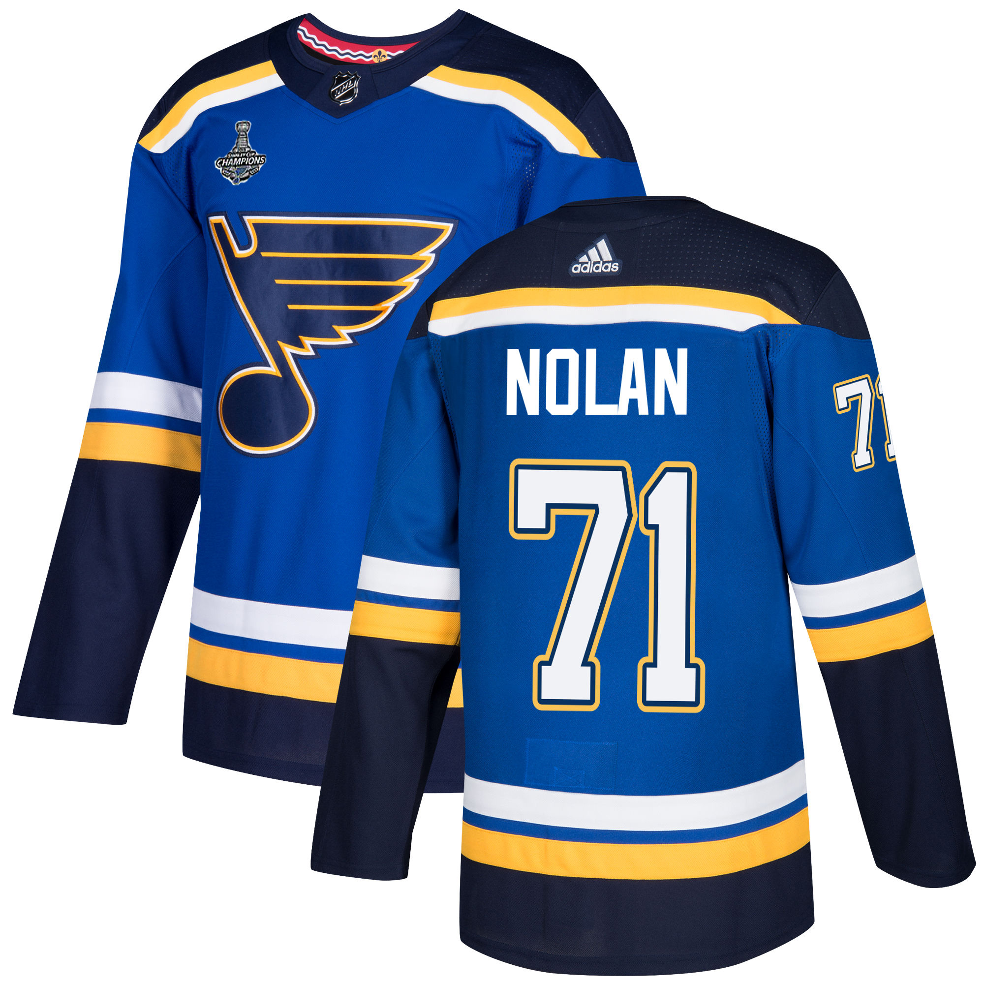 Adidas Blues #71 Jordan Nolan Blue Home Authentic 2019 Stanley Cup Champions Stitched NHL Jersey Adidas Blues #71 Jordan Nolan Blue Home Authentic 2019 Stanley Cup Champions Stitched NHL Jersey