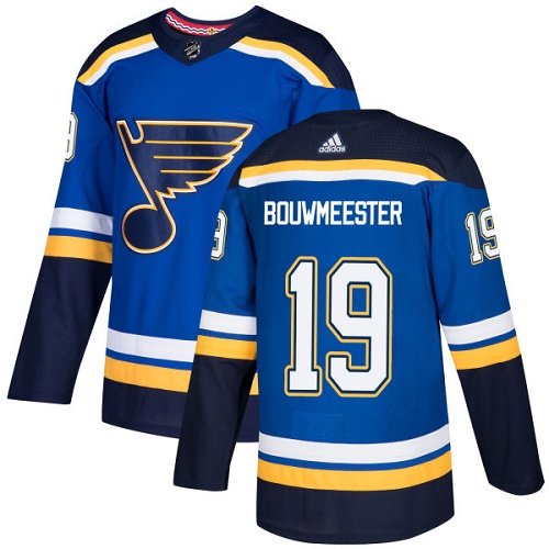 Adidas Blues #19 Jay Bouwmeester Blue Home Authentic Stitched NHL Jersey Adidas Blues #19 Jay Bouwmeester Blue Home Authentic Stitched NHL Jersey