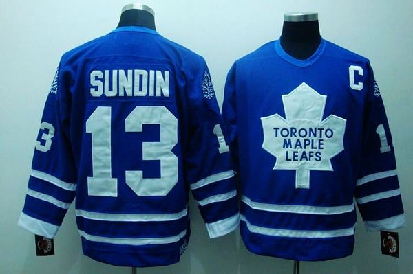 Maple Leafs #13 Mats Sundin Stitched Blue CCM Throwback NHL Jersey Maple Leafs #13 Mats Sundin Stitched Blue CCM Throwback NHL Jersey