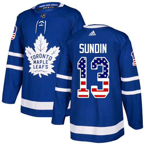 Adidas Maple Leafs #13 Mats Sundin Blue Home Authentic USA Flag Stitched NHL Jersey Adidas Maple Leafs #13 Mats Sundin Blue Home Authentic USA Flag Stitched NHL Jersey