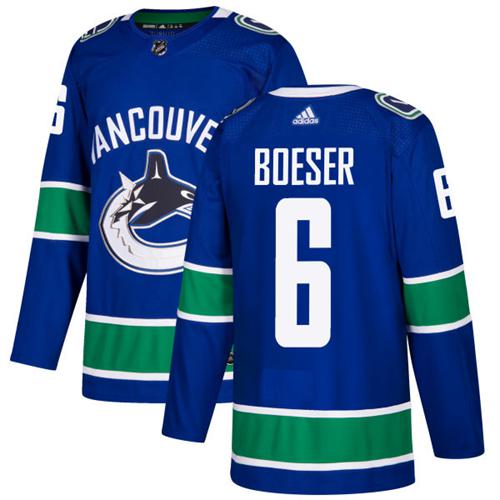 Adidas Canucks #6 Brock Boeser Blue Home Authentic Stitched NHL Jersey Adidas Canucks #6 Brock Boeser Blue Home Authentic Stitched NHL Jersey