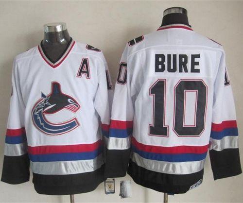 Canucks #10 Pavel Bure White/Black CCM Throwback Stitched NHL Jersey Canucks #10 Pavel Bure White/Black CCM Throwback Stitched NHL Jersey