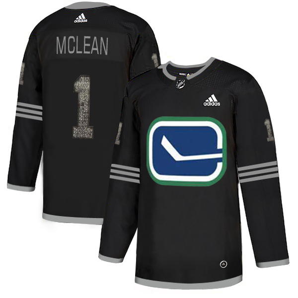 Adidas Canucks #1 Kirk Mclean Black_1 Authentic Classic Stitched NHL Jersey Adidas Canucks #1 Kirk Mclean Black_1 Authentic Classic Stitched NHL Jersey