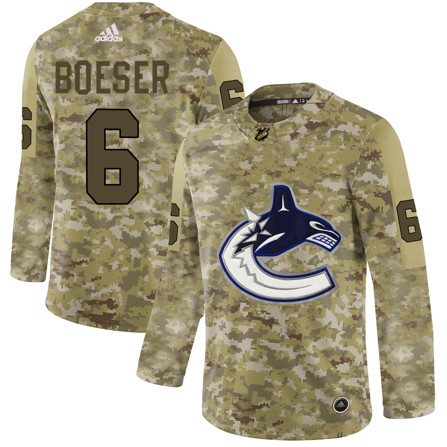 Adidas Canucks #6 Brock Boeser Camo Authentic Stitched NHL Jersey Adidas Canucks #6 Brock Boeser Camo Authentic Stitched NHL Jersey
