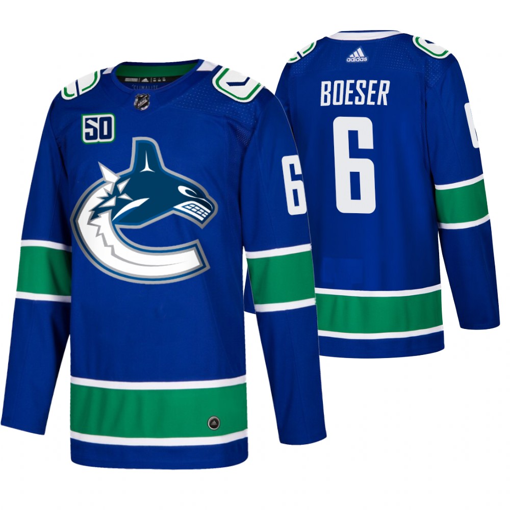 Men's Vancouver Canucks #6 Brock Boeser Adidas Blue 2019-20 Home Authentic NHL Jersey Men's Vancouver Canucks #6 Brock Boeser Adidas Blue 2019-20 Home Authentic NHL Jersey