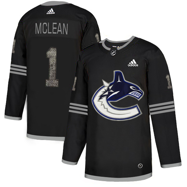 Adidas Canucks #1 Kirk Mclean Black Authentic Classic Stitched NHL Jersey Adidas Canucks #1 Kirk Mclean Black Authentic Classic Stitched NHL Jersey