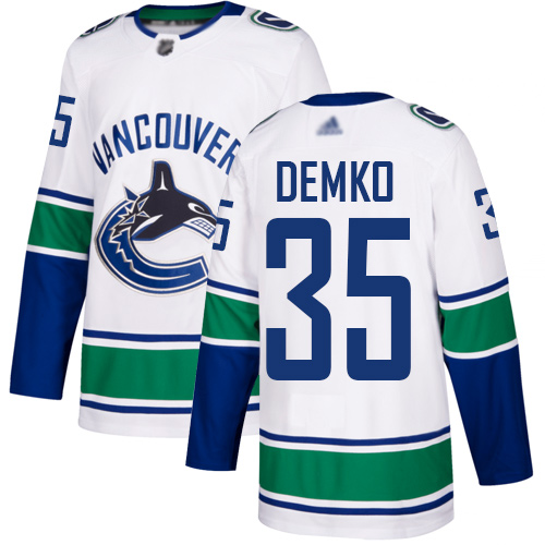 Adidas Canucks #35 Thatcher Demko White Road Authentic Stitched NHL Jersey Adidas Canucks #35 Thatcher Demko White Road Authentic Stitched NHL Jersey