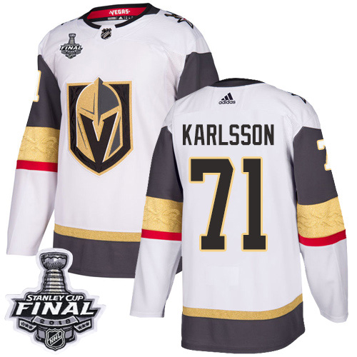 Adidas Golden Knights #71 William Karlsson White Road Authentic 2018 Stanley Cup Final Stitched NHL Jersey Adidas Golden Knights #71 William Karlsson White Road Authentic 2018 Stanley Cup Final Stitched NHL Jersey