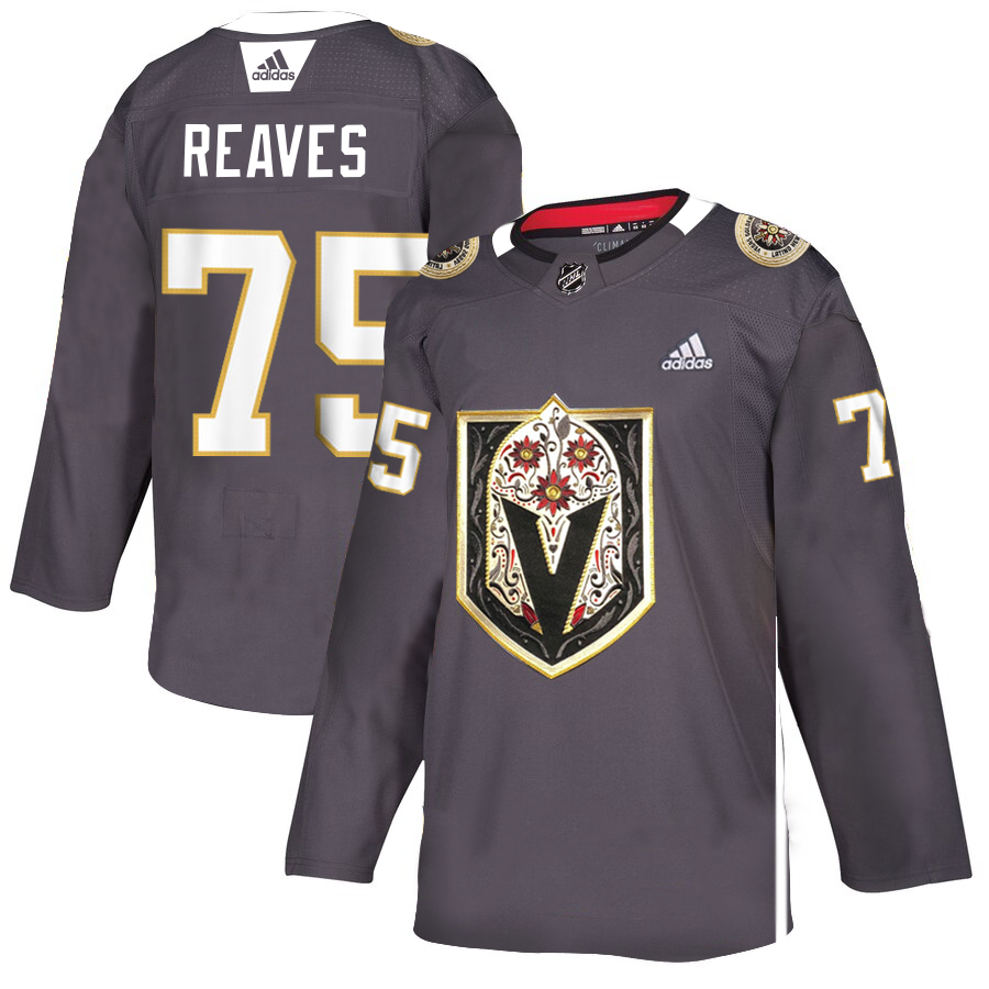 Vegas Golden Knights #75 Ryan Reaves Men's Grey Adidas Latino Heritage Night Stitched NHL Jersey