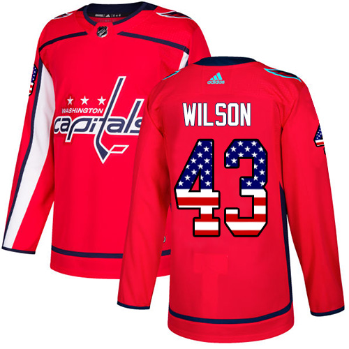 Adidas Capitals #43 Tom Wilson Red Home Authentic USA Flag Stitched NHL Jersey Adidas Capitals #43 Tom Wilson Red Home Authentic USA Flag Stitched NHL Jersey