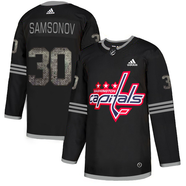 Adidas Capitals #30 Ilya Samsonov Black Authentic Classic Stitched NHL Jersey Adidas Capitals #30 Ilya Samsonov Black Authentic Classic Stitched NHL Jersey