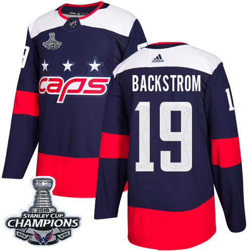 Adidas Capitals #19 Nicklas Backstrom Navy Authentic 2018 Stadium Series Stanley Cup Final Champions Stitched NHL Jersey Adidas Capitals #19 Nicklas Backstrom Navy Authentic 2018 Stadium Series Stanley Cup Final Champions Stitched NHL Jersey
