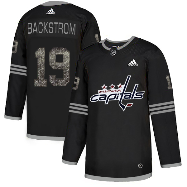 Adidas Capitals #19 Nicklas Backstrom Black_1 Authentic Classic Stitched NHL Jersey