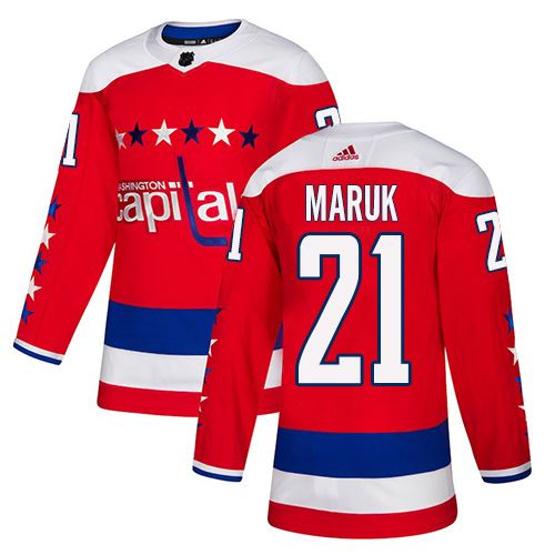 Adidas Capitals #21 Dennis Maruk Red Alternate Authentic Stitched NHL Jersey Adidas Capitals #21 Dennis Maruk Red Alternate Authentic Stitched NHL Jersey