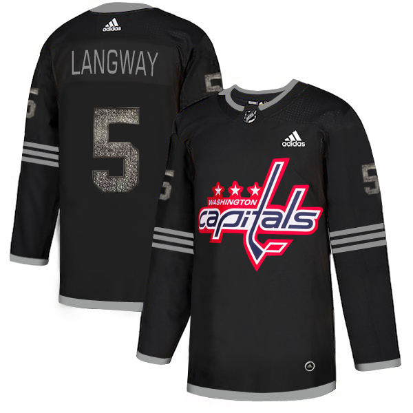 Adidas Capitals #5 Rod Langway Black Authentic Classic Stitched NHL Jersey Adidas Capitals #5 Rod Langway Black Authentic Classic Stitched NHL Jersey