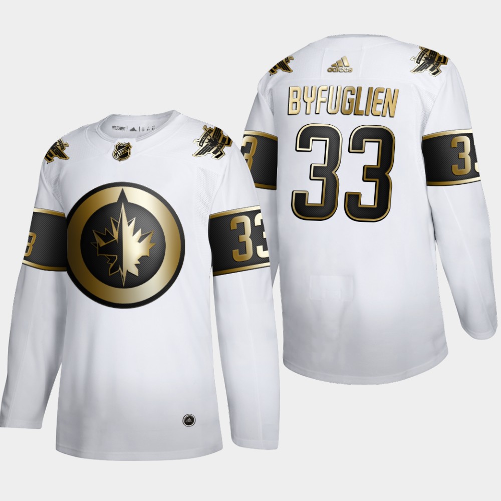 Winnipeg Jets #33 Dustin Byfuglien Men's Adidas White Golden Edition Limited Stitched NHL Jersey Winnipeg Jets #33 Dustin Byfuglien Men's Adidas White Golden Edition Limited Stitched NHL Jersey