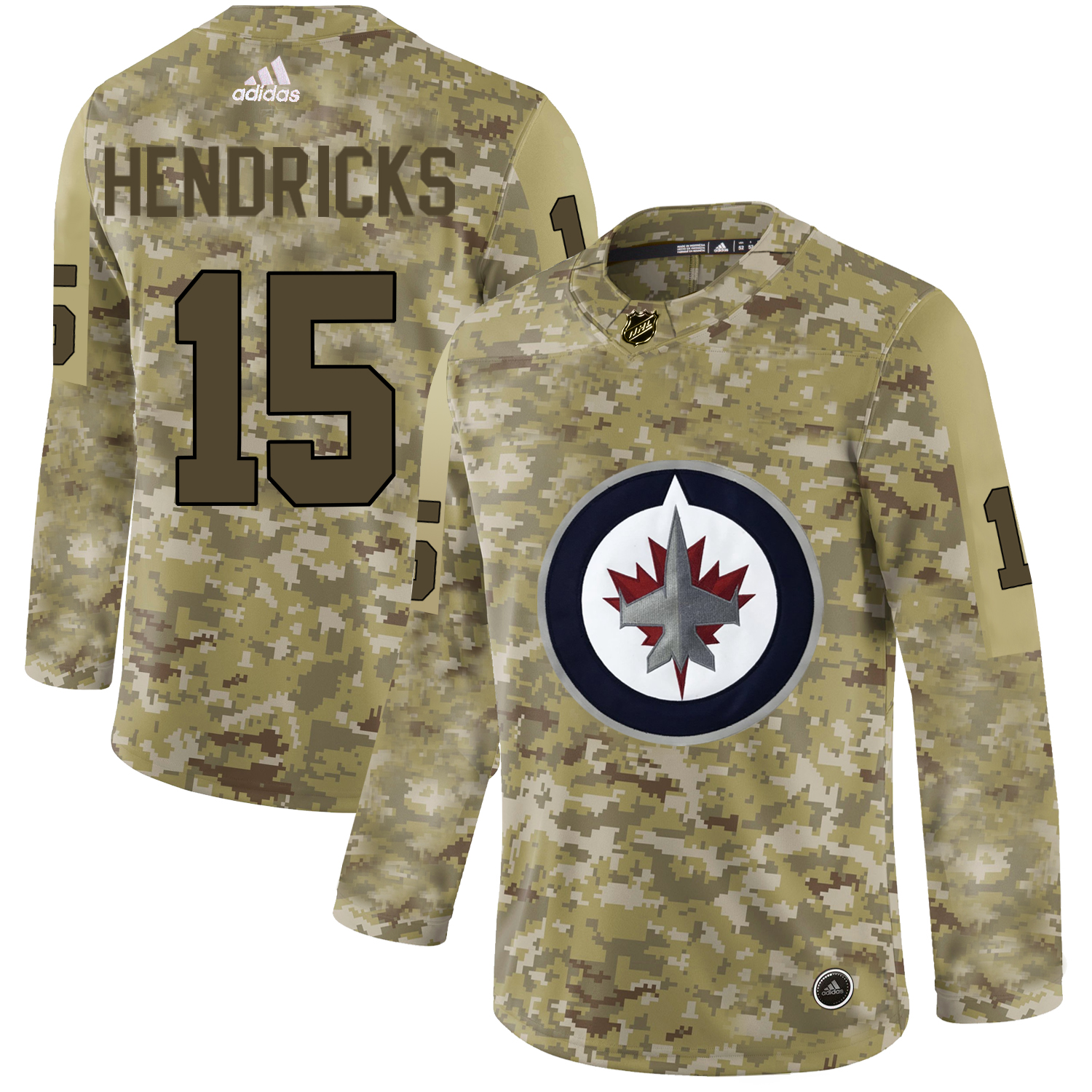 Adidas Jets #15 Matt Hendricks Camo Authentic Stitched NHL Jersey Adidas Jets #15 Matt Hendricks Camo Authentic Stitched NHL Jersey