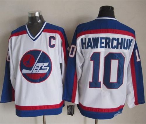Jets #10 Dale Hawerchuk White/Blue CCM Throwback Stitched NHL Jersey Jets #10 Dale Hawerchuk White/Blue CCM Throwback Stitched NHL Jersey