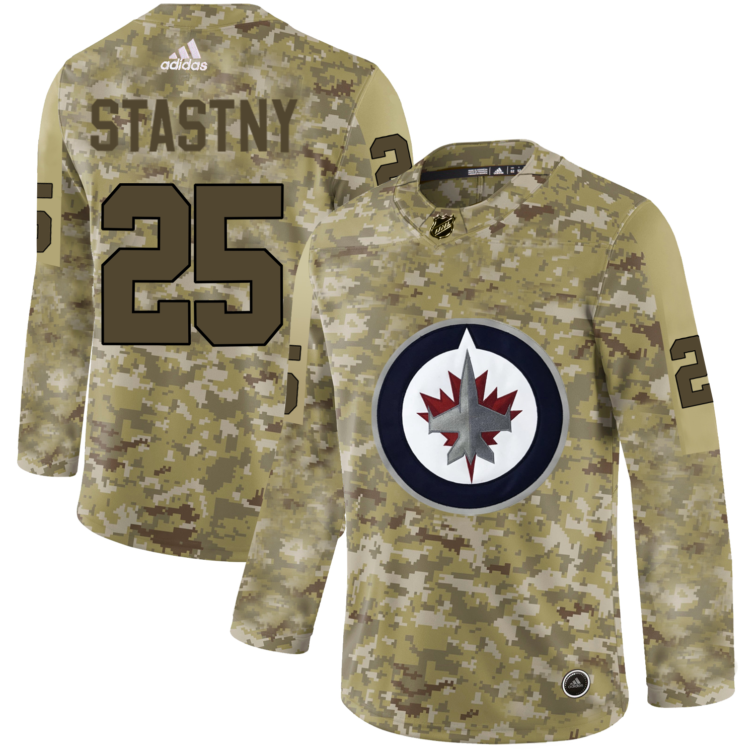 Adidas Jets #25 Paul Stastny Camo Authentic Stitched NHL Jersey