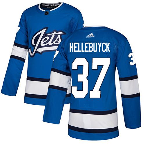 Adidas Jets #37 Connor Hellebuyck Blue Alternate Authentic Stitched NHL Jersey Adidas Jets #37 Connor Hellebuyck Blue Alternate Authentic Stitched NHL Jersey