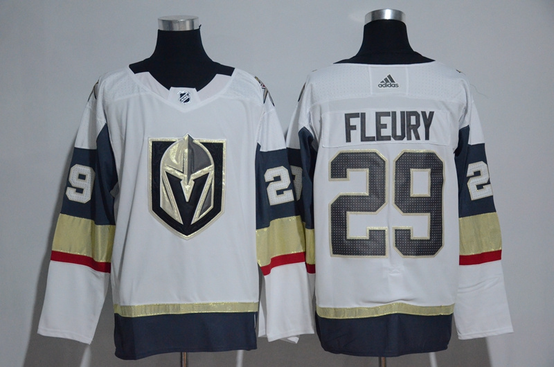 Men's Vegas Golden Knights #29 Marc-Andre Fleury White Adidas Stitched NHL Jersey Men's Vegas Golden Knights #29 Marc-Andre Fleury White Adidas Stitched NHL Jersey