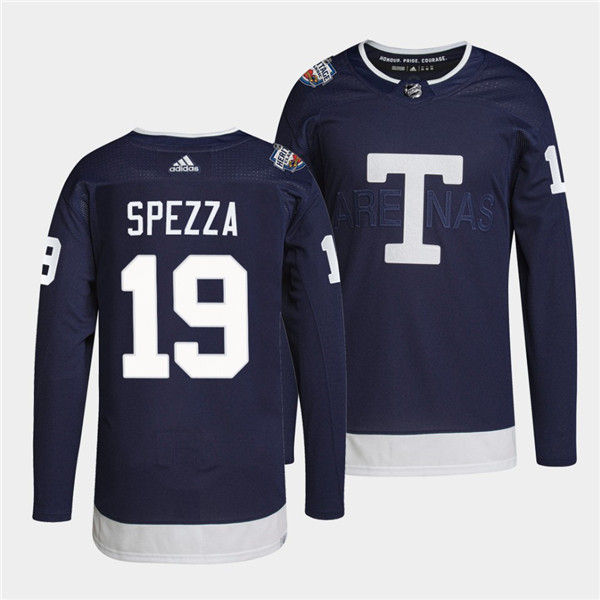 Men's Toronto Maple Leafs #19 Jason Spezza Kerfoot 2022 Heritage Classic Navy Stitched Jersey