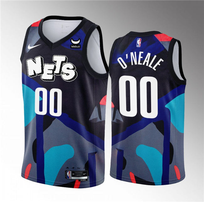 Men's Brooklyn Nets Active Player Custom Black 2023/24 City Edition Stitched Basketball Jersey