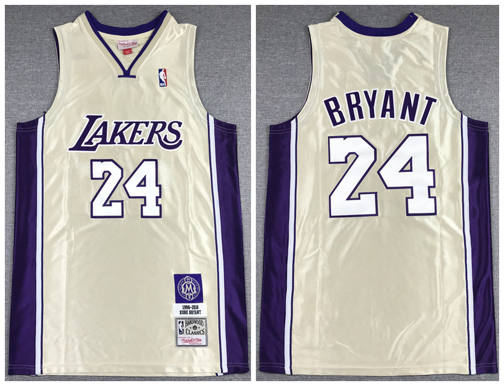 Men's Los Angeles Lakers #24 Kobe Bryant Gold Stitched Jersey Men's Los Angeles Lakers #24 Kobe Bryant Gold Stitched Jersey