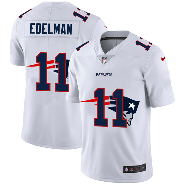 Men's New England Patriots #11 Julian Edelman White NFL Stitched Jersey