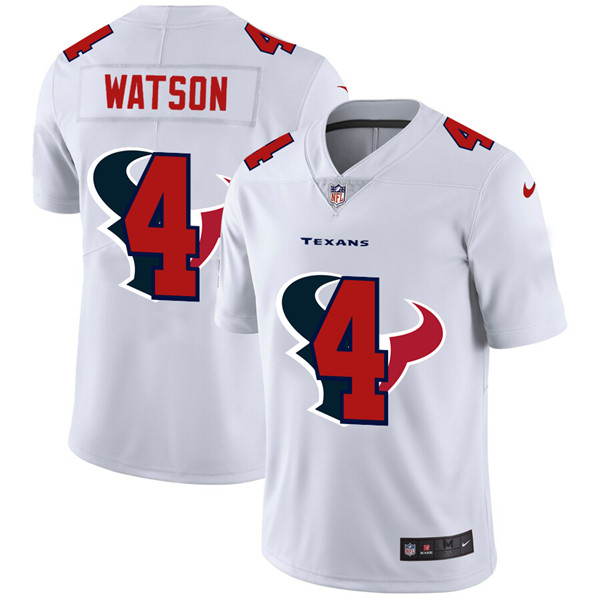 Men's Houston Texans #4 Deshaun Watson White NFL Stitched Jersey