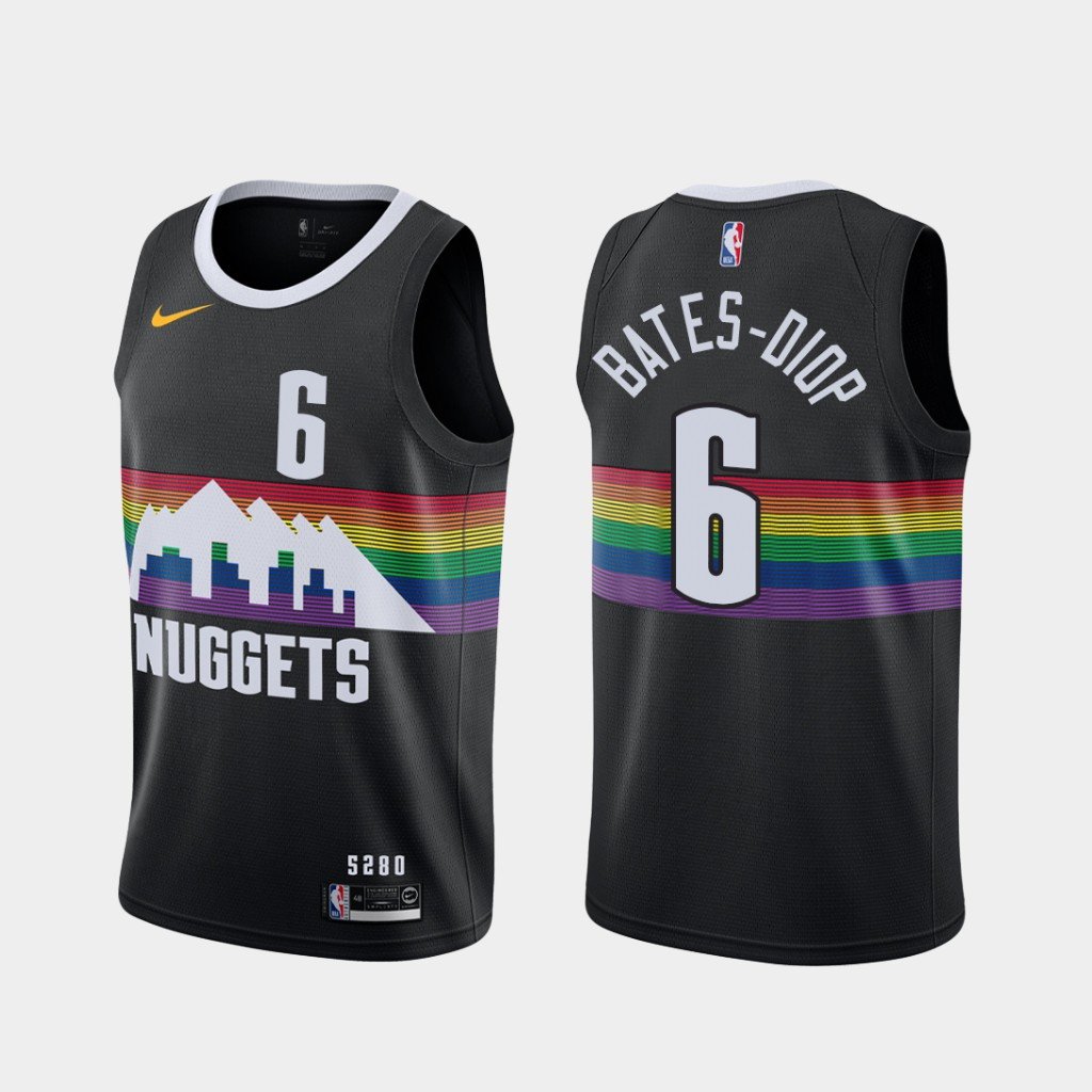 Men's Denver Nuggets #6 Keita Bates-Diop Black NBA Stitched Jersey Men's Denver Nuggets #6 Keita Bates-Diop Black NBA Stitched Jersey