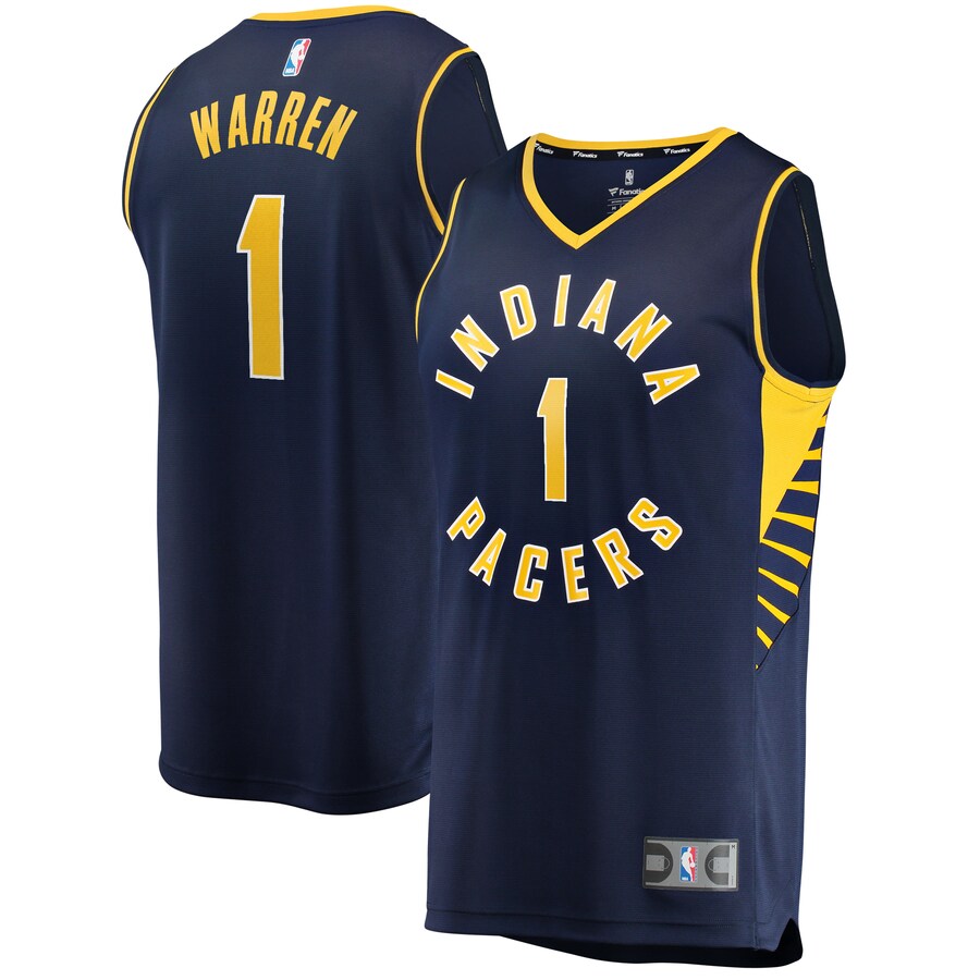 Men's Indiana Pacers #1 T.J. Warren Navy NBA Stitched Jersey Men's Indiana Pacers #1 T.J. Warren Navy NBA Stitched Jersey
