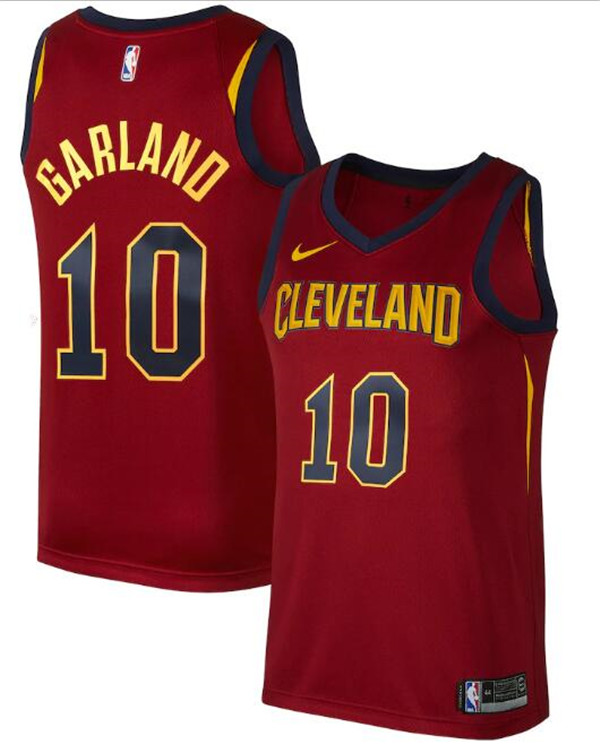 Men's Cleveland Cavaliers Red #10 Darius Garland Icon Edition Swingman Stitched Jersey
