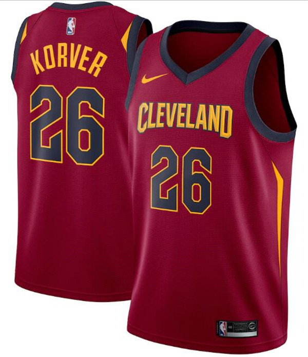 Men's Cleveland Cavaliers Red #26 Kyle Korver Icon Edition Swingman Stitched Jersey