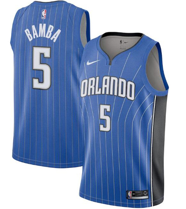 Men's Orlando Magic #5 Mohamed Bamba Royal NBA Swingman Jersey