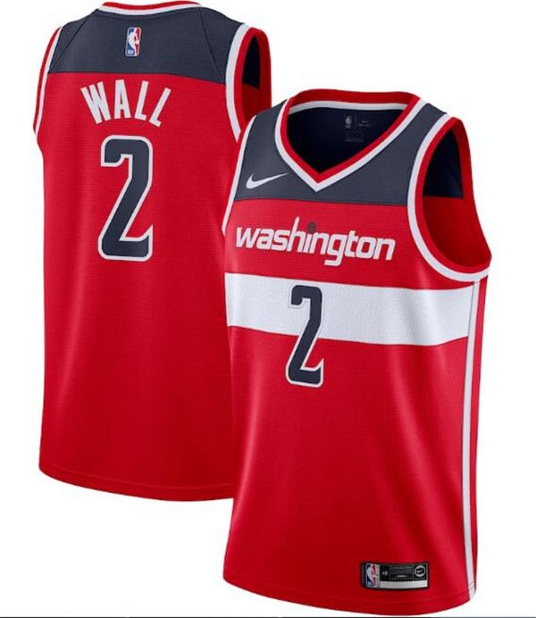 Men's Washington Wizards #2 John Wall Red NBA Icon Edition Swingman Stitched Jersey Men's Washington Wizards #2 John Wall Red NBA Icon Edition Swingman Stitched Jersey