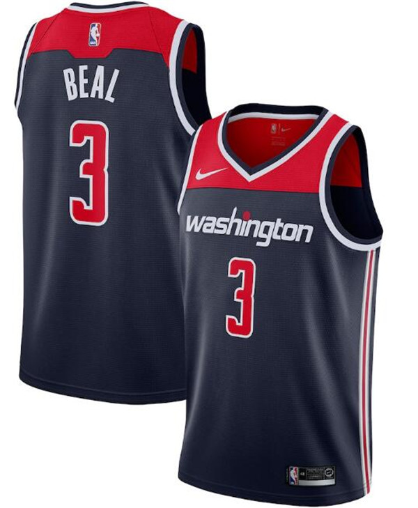 Men's Washington Wizards #3 Bradley Beal Navy NBA Statement Edition Stitched Jersey