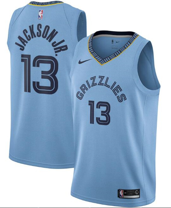 Men's Memphis Grizzlies #13 Jaren Jackson Jr. Light Blue NBA Statement Edition Stitched Jersey