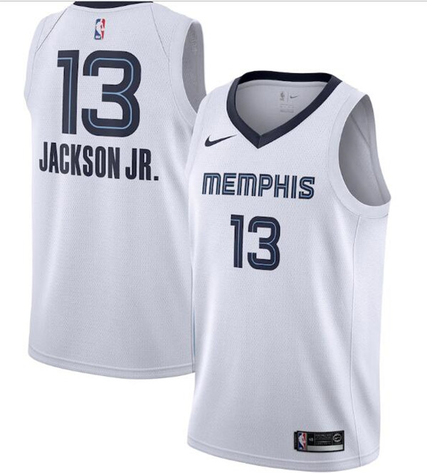 Men's Memphis Grizzlies #13 Jaren Jackson Jr. White NBA Association Edition Stitched Jersey