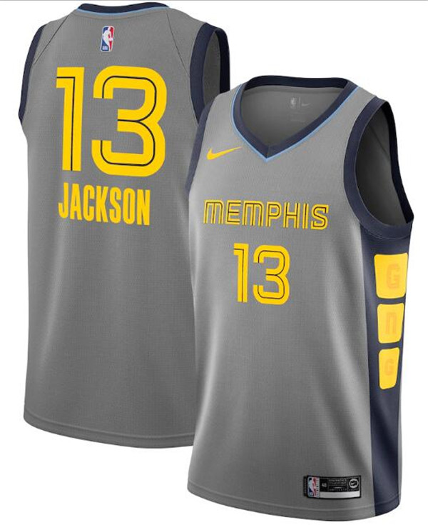 Men's Memphis Grizzlies #13 Jaren Jackson Jr. Grey NBA City Edition Stitched Jersey