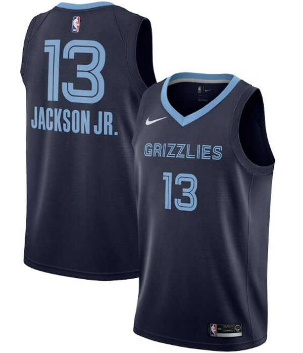 Men's Memphis Grizzlies #13 Jaren Jackson Jr. Navy NBA Icon Edition Stitched Jersey