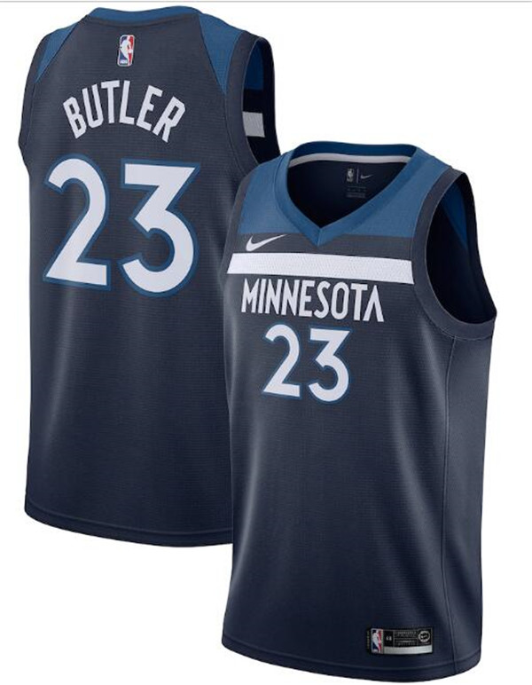 Men's Minnesota Timberwolves #23 Jimmy Butler Navy NBA Icon Edition Stitched Jersey