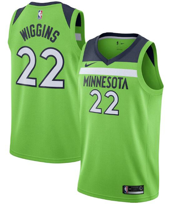 Men's Minnesota Timberwolves #22 Andrew Wiggins Green NBA Statement Edition Stitched Jersey