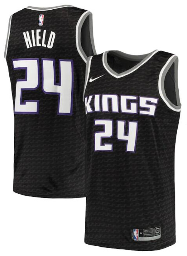 Men's Sacramento Kings #24 Buddy Hield Black NBA Statement Editon Stitched Jersey