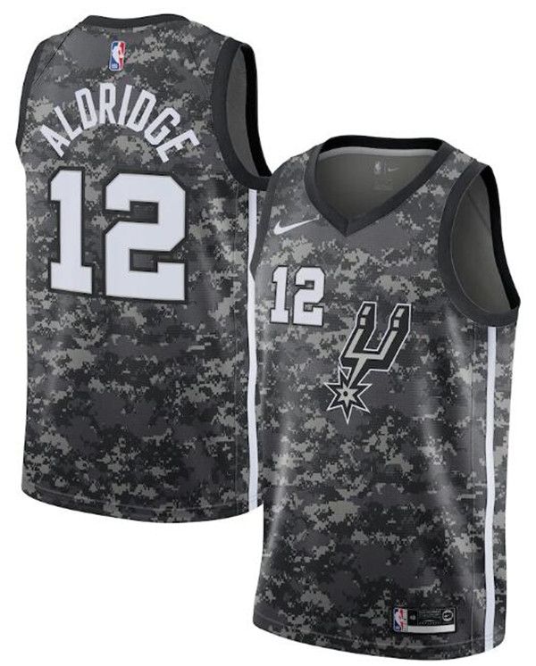 Men's San Antonio Spurs #12 Lamarcus Aldridge Black NBA City Edition Swingman Stitched Jersey Men's San Antonio Spurs #12 Lamarcus Aldridge Black NBA City Edition Swingman Stitched Jersey